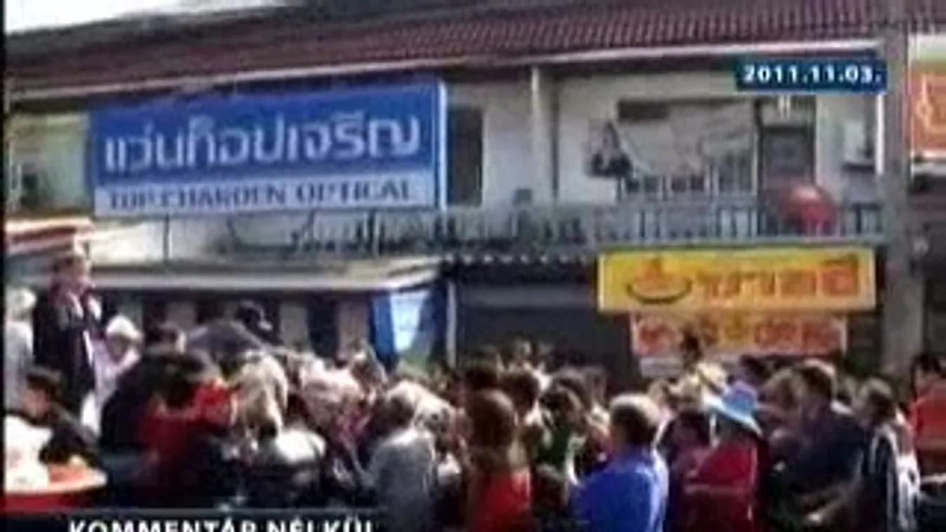 Árvízi készülődés Bangkokban - Kommentár nélkül