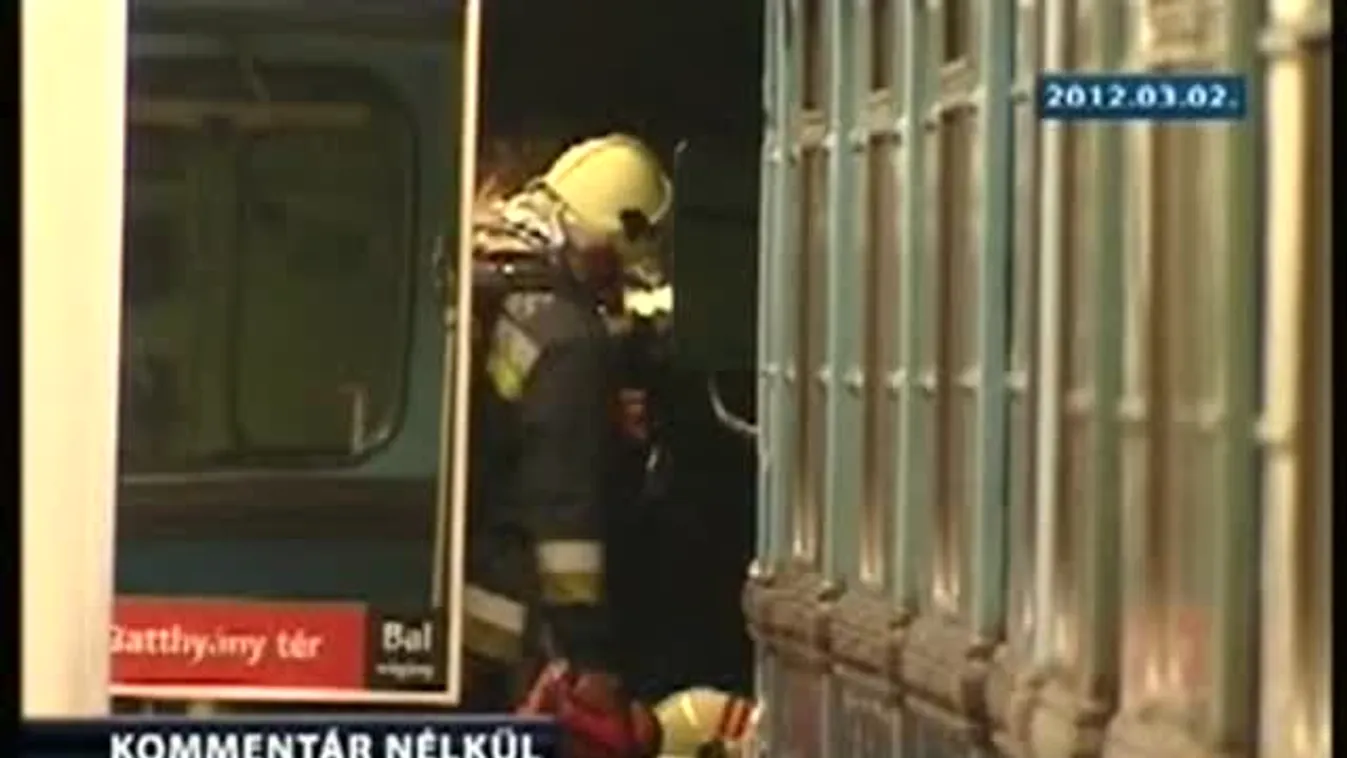 Tűzoltósági gyakorlat a 2-es metróban