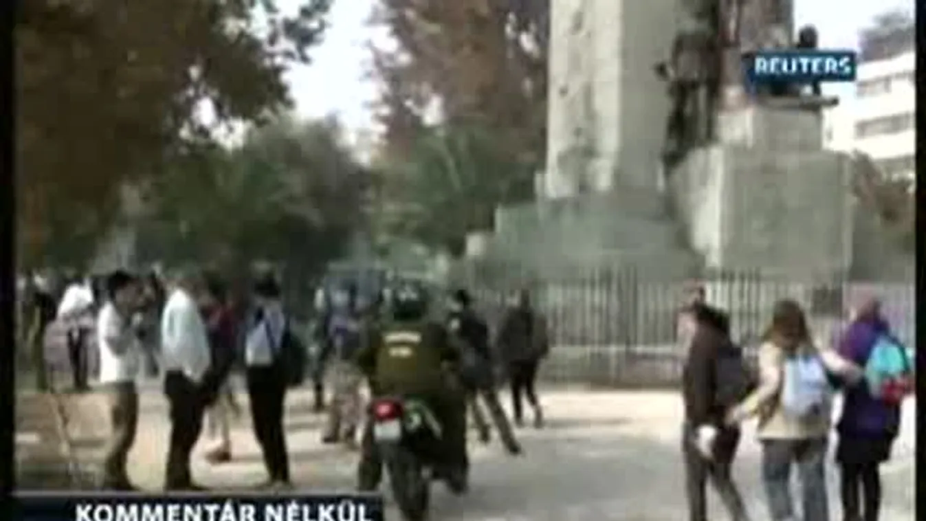 Diáktüntetés Chilében