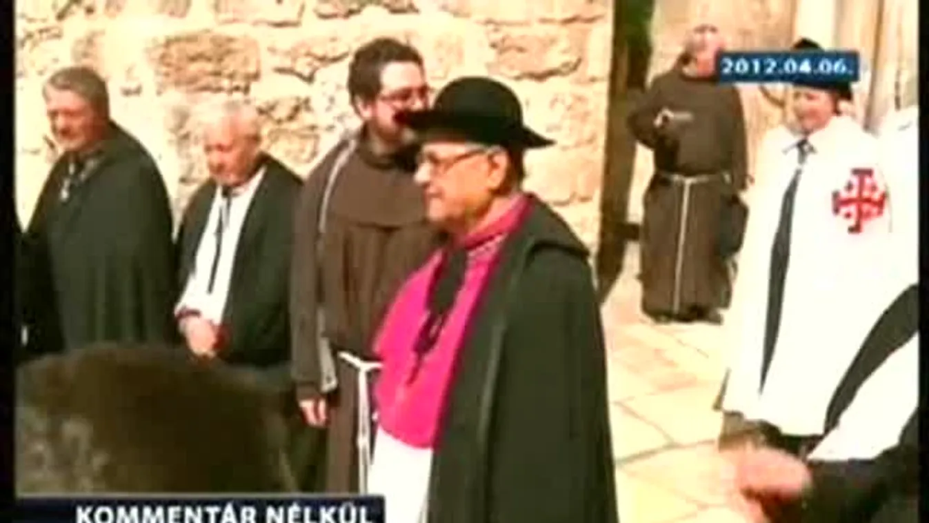 Nagypénteki körmenet Jeruzsálemben