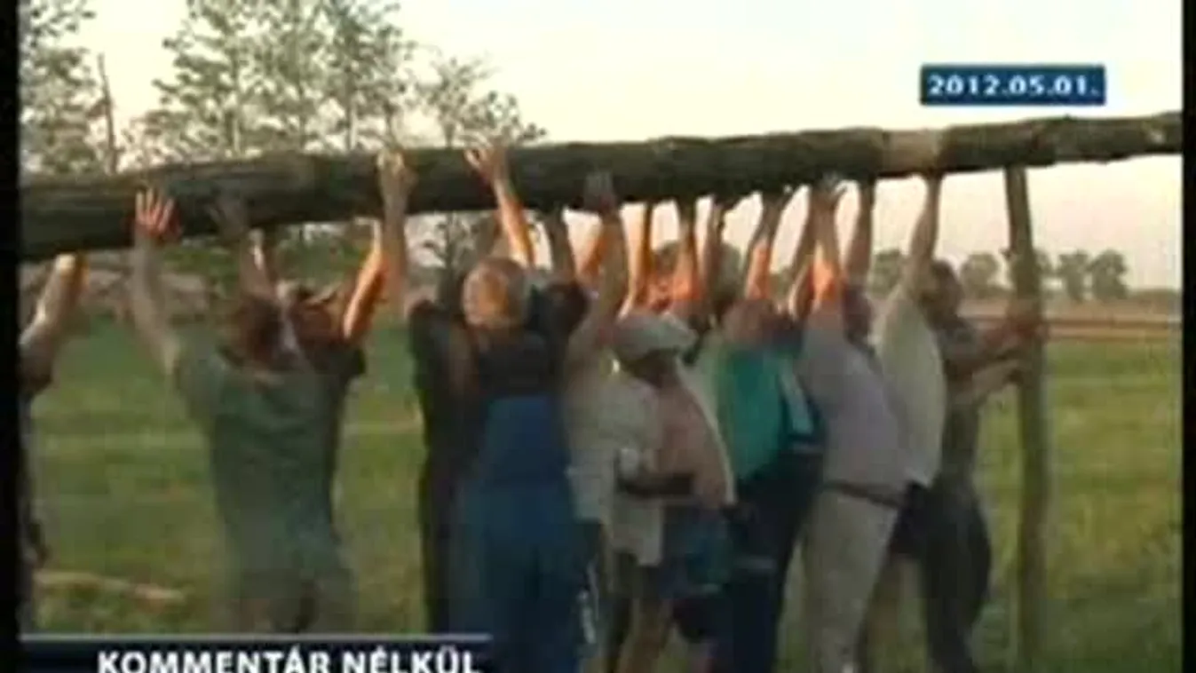 Májusfa állítása Birjánban