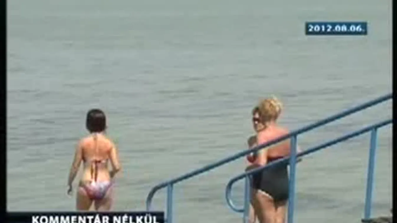 Telt ház a Balatonon az év eddigi legmelegebb napján