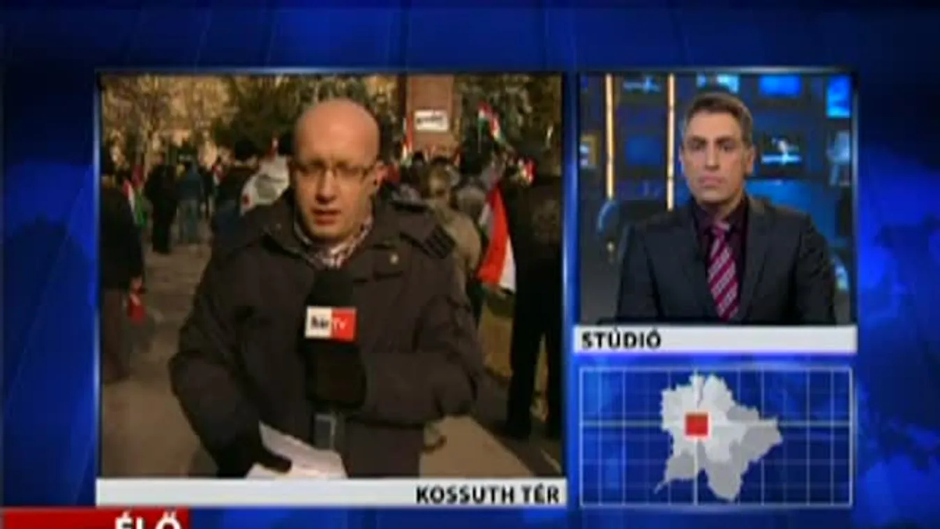 Bejelentkezés a Kossuth térről - 12 órakor