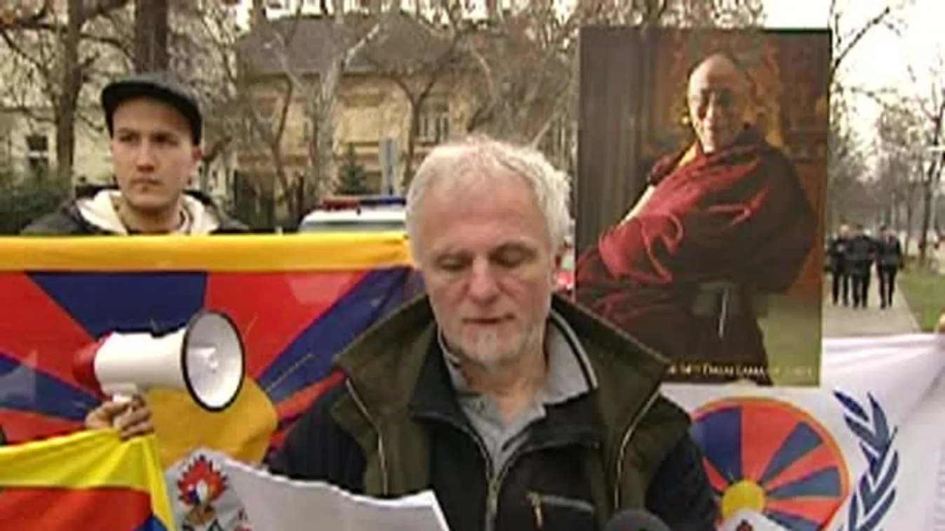 Tibet megszállása ellen tüntettek Budapesten