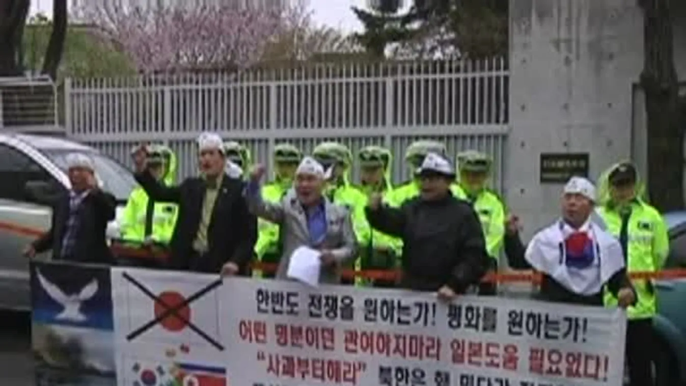 Japán-ellenes tüntetés Szöulban