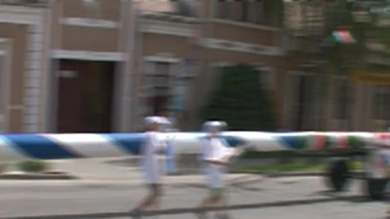 33 méteres májusfát állítottak Bonyhád főterén