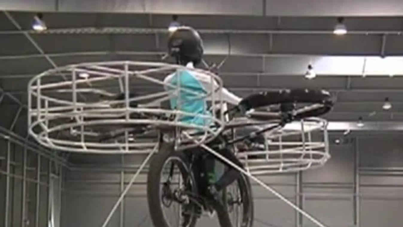 Cseh repülő kerékpár bemutatója