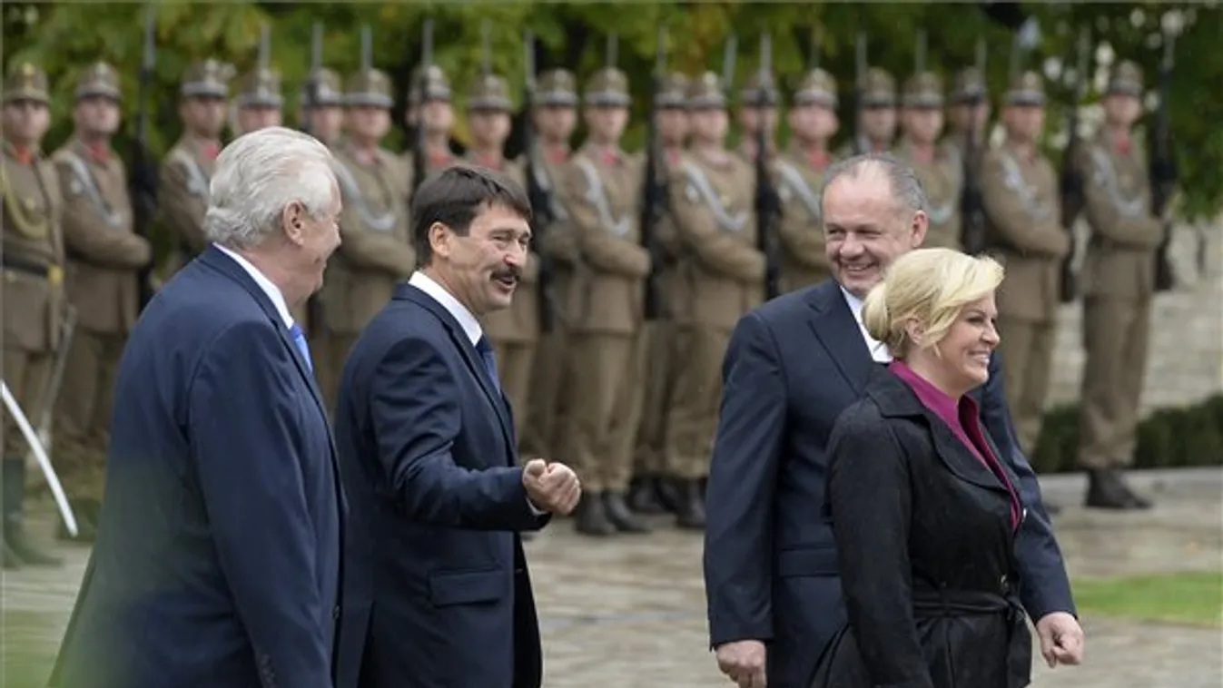 A migrációról tárgyalnak a V4-ek és a horvát elnök