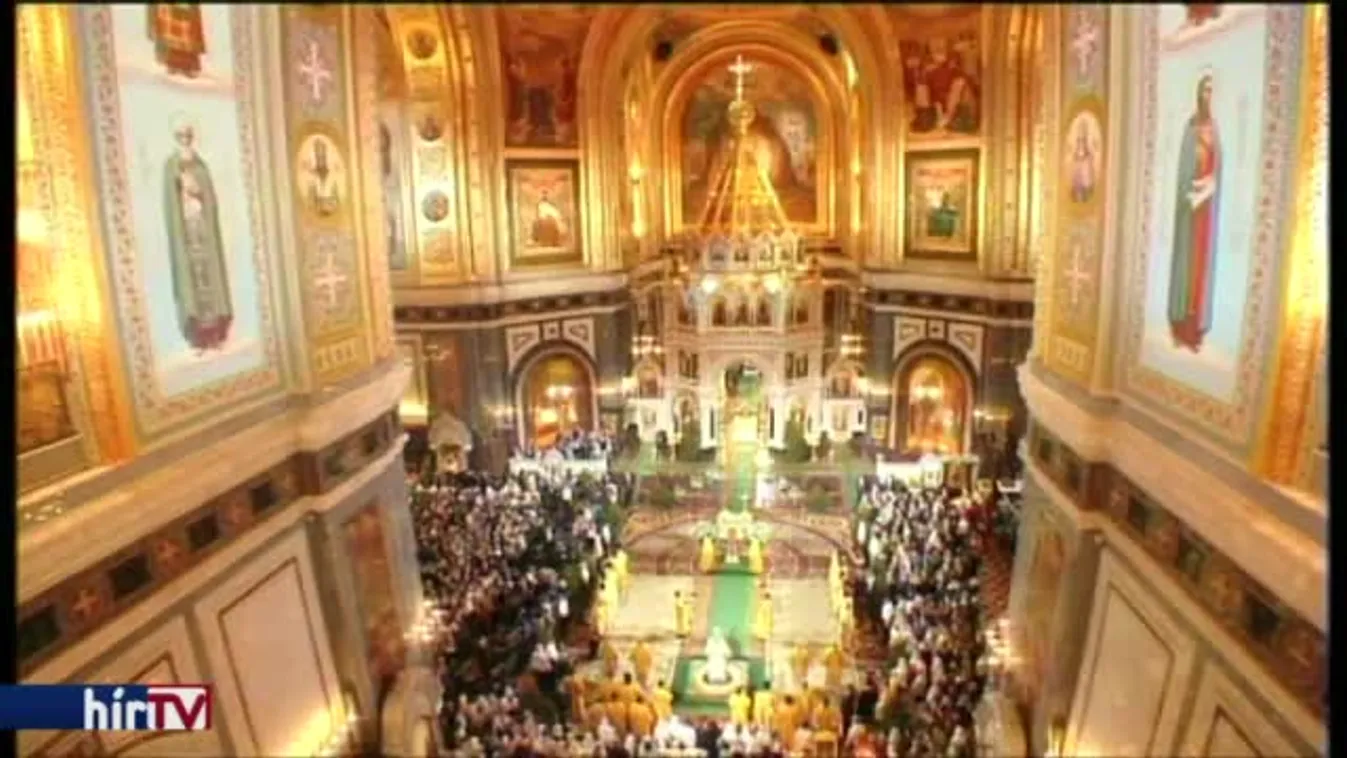 Ortodox karácsonyi mise Moszkvában