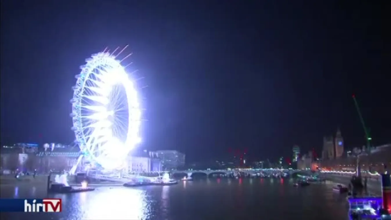 Újévi tűzijáték Londonban