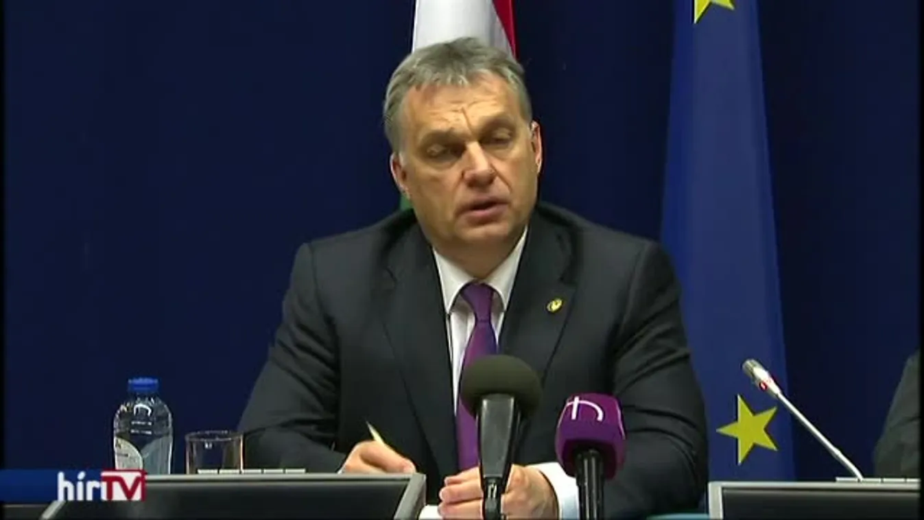 Orbán Viktor miniszterelnök a brüsszeli uniós csúcson