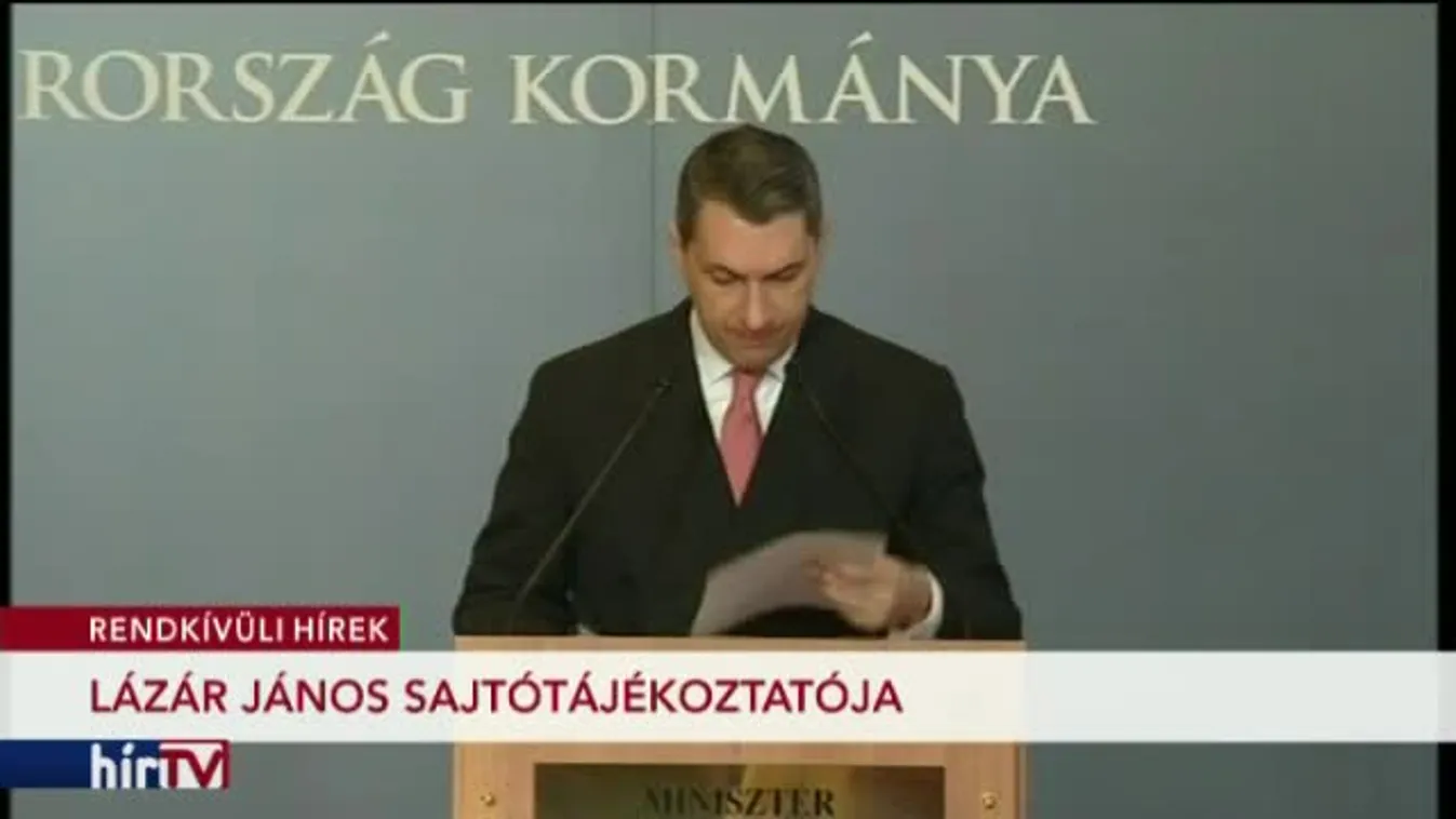 Lázár János kancelláriaminiszter sajtótájékoztatója – 1. rész