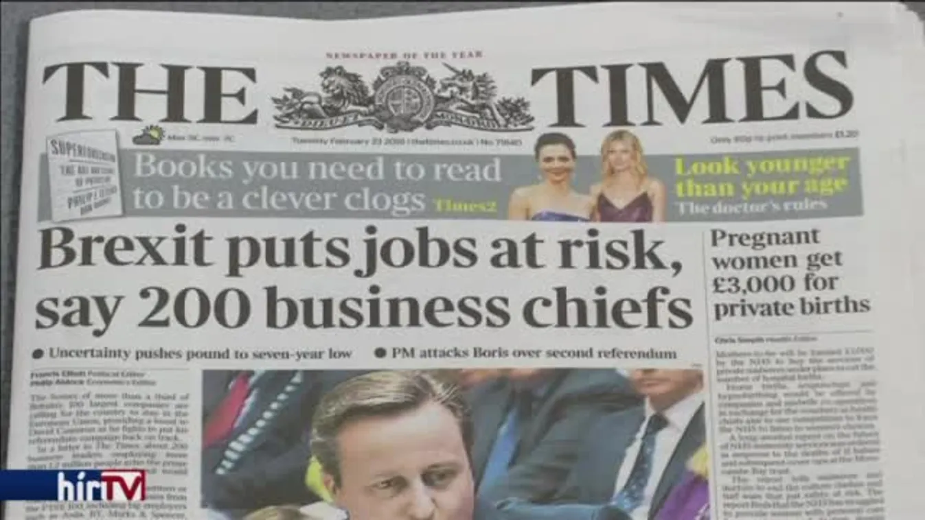 A The Times címlapját vásárolták meg a kilépést ellenzők