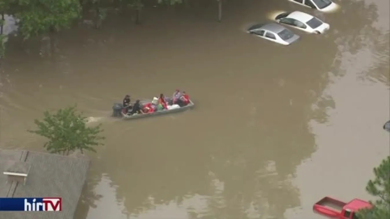 Árvízi mentés Texasban
