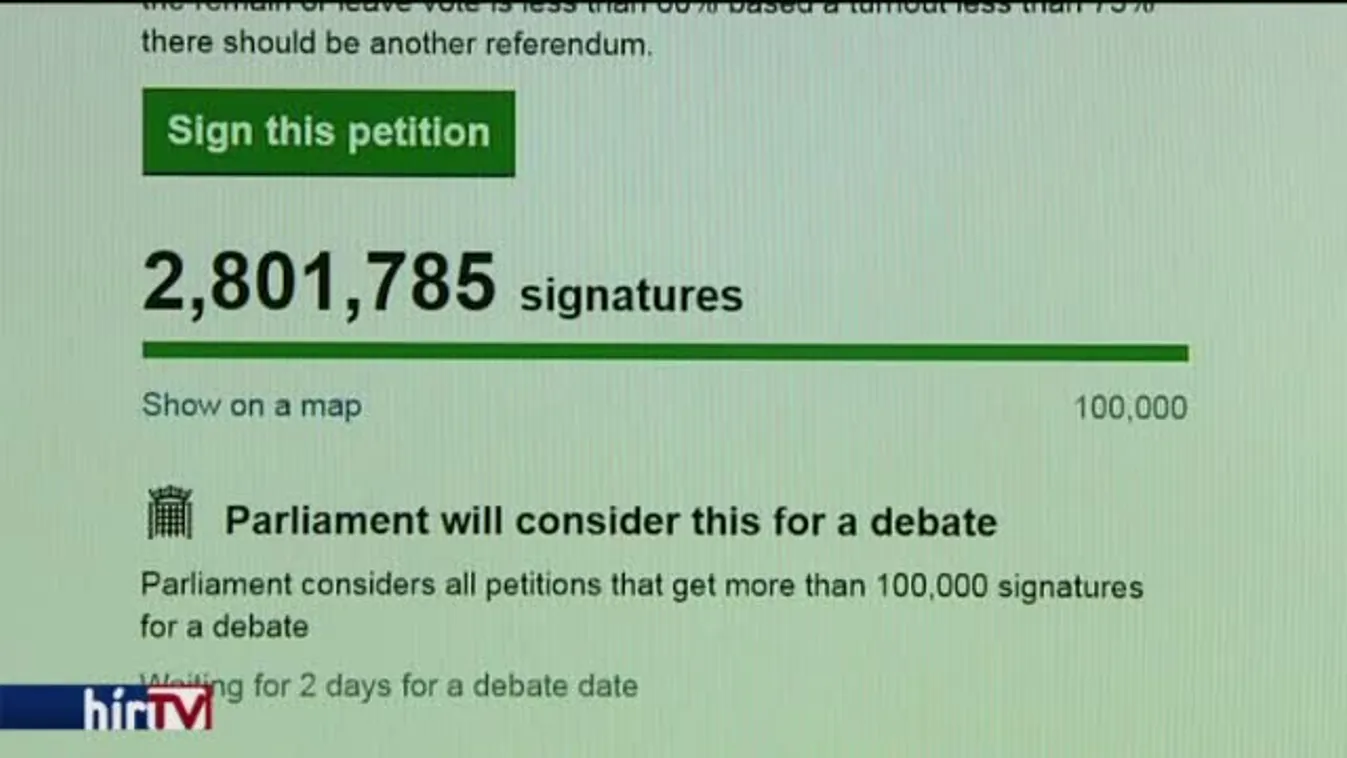 Már közel hárommillióan követelnek új népszavazást