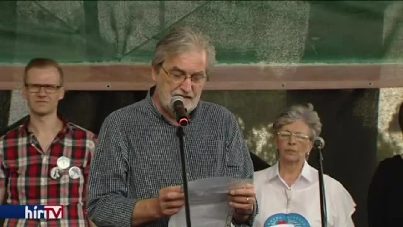 Mendrey László beszéde a Tanítanék mozgalom tüntetésén