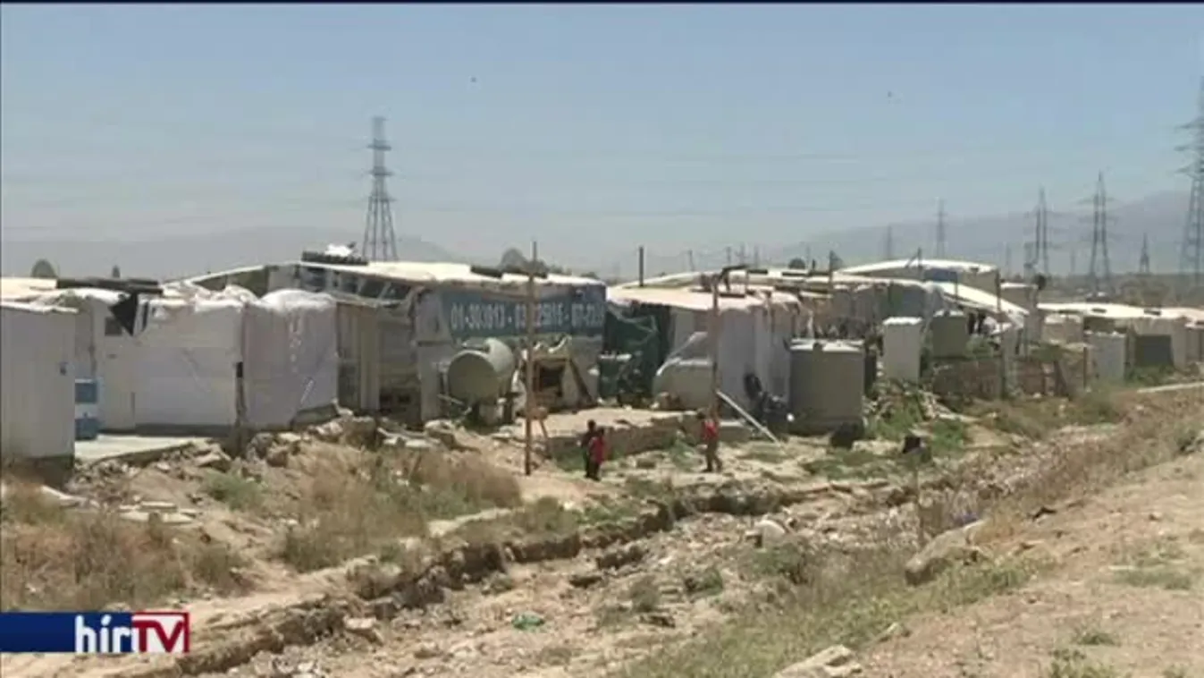 Szír menekülttábor Libanonban