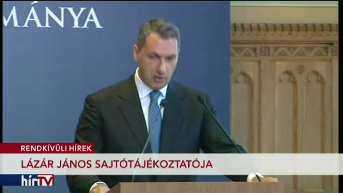 Lázár János kancelláriaminiszter sajtótájékoztatója