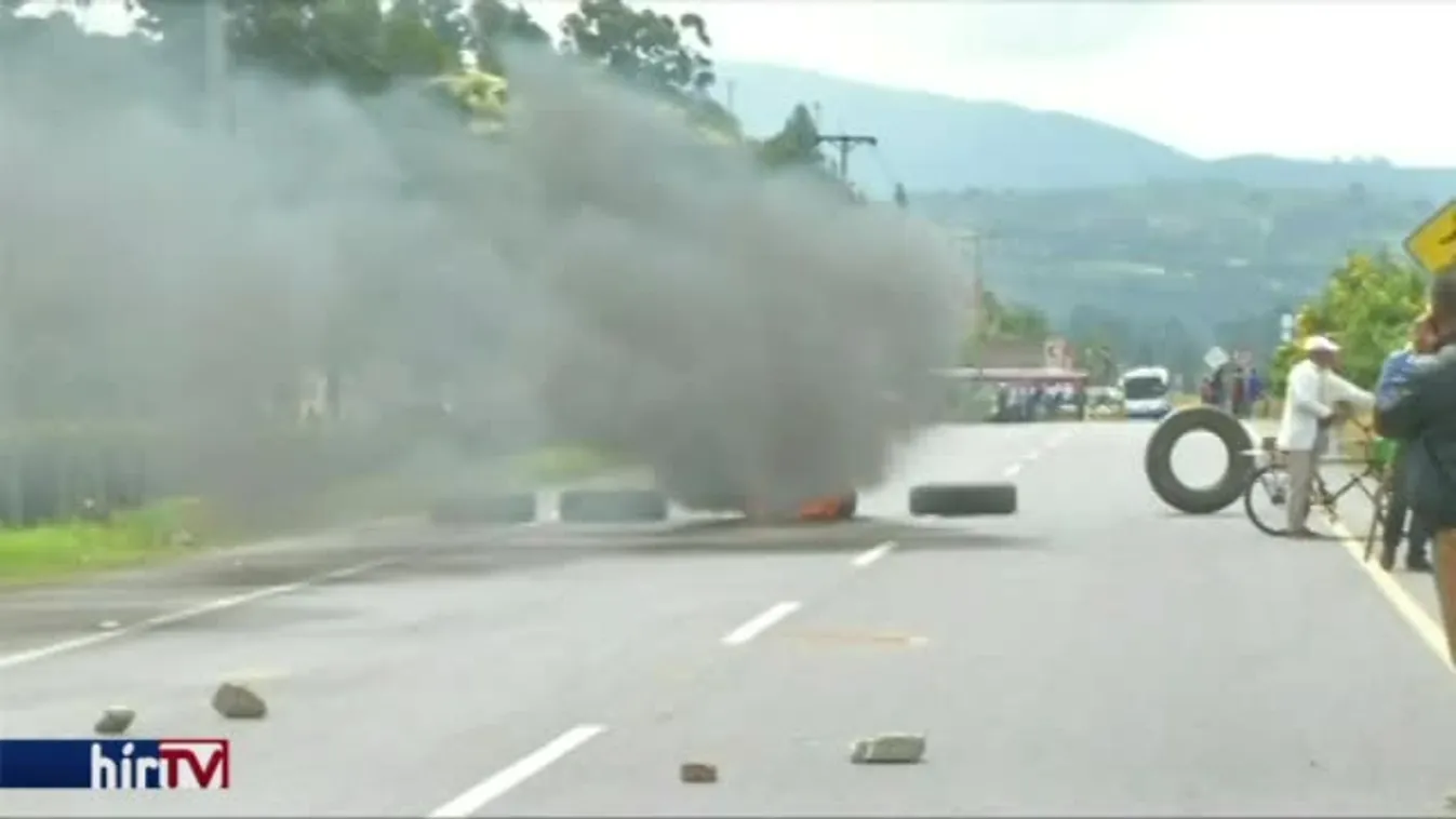 Kamionosok sztrájkoltak Kolumbiában