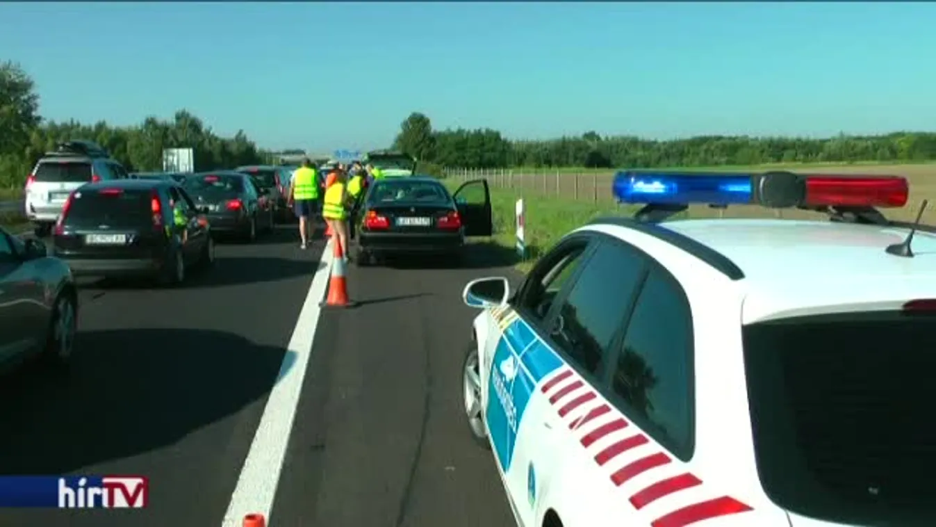 Baleset miatt óriási a torlódás