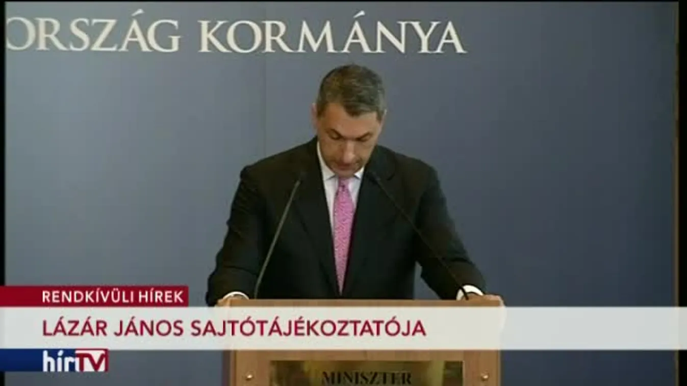 Lázár János kancelláriaminiszter sajtótájékoztatója – 1. rész