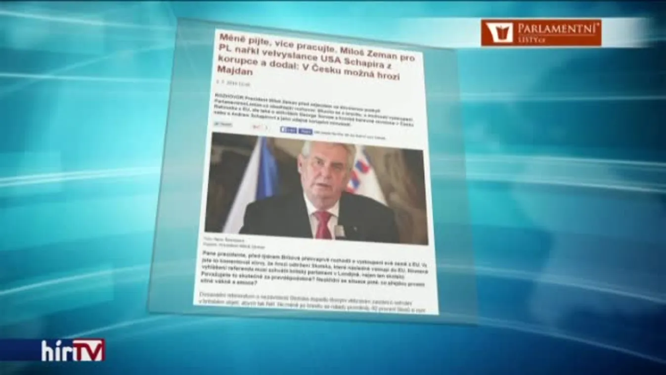 Soros beavatkozásától tart a cseh államfő