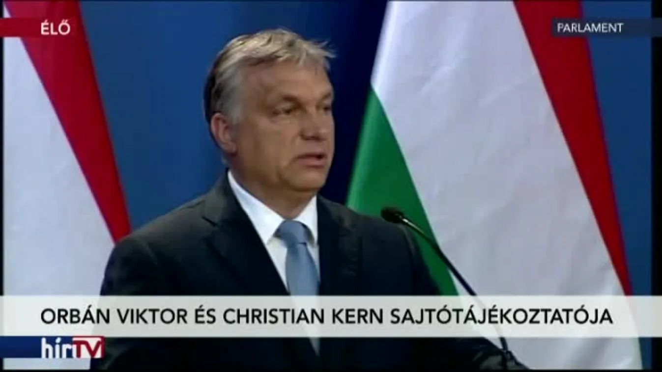 Orbán Viktor és Christian Kern sajtótájékoztatója