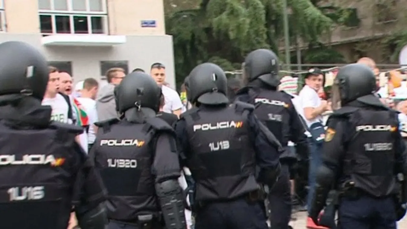 Összecsaptak a lengyel ultrák a madridi rendőrökkel