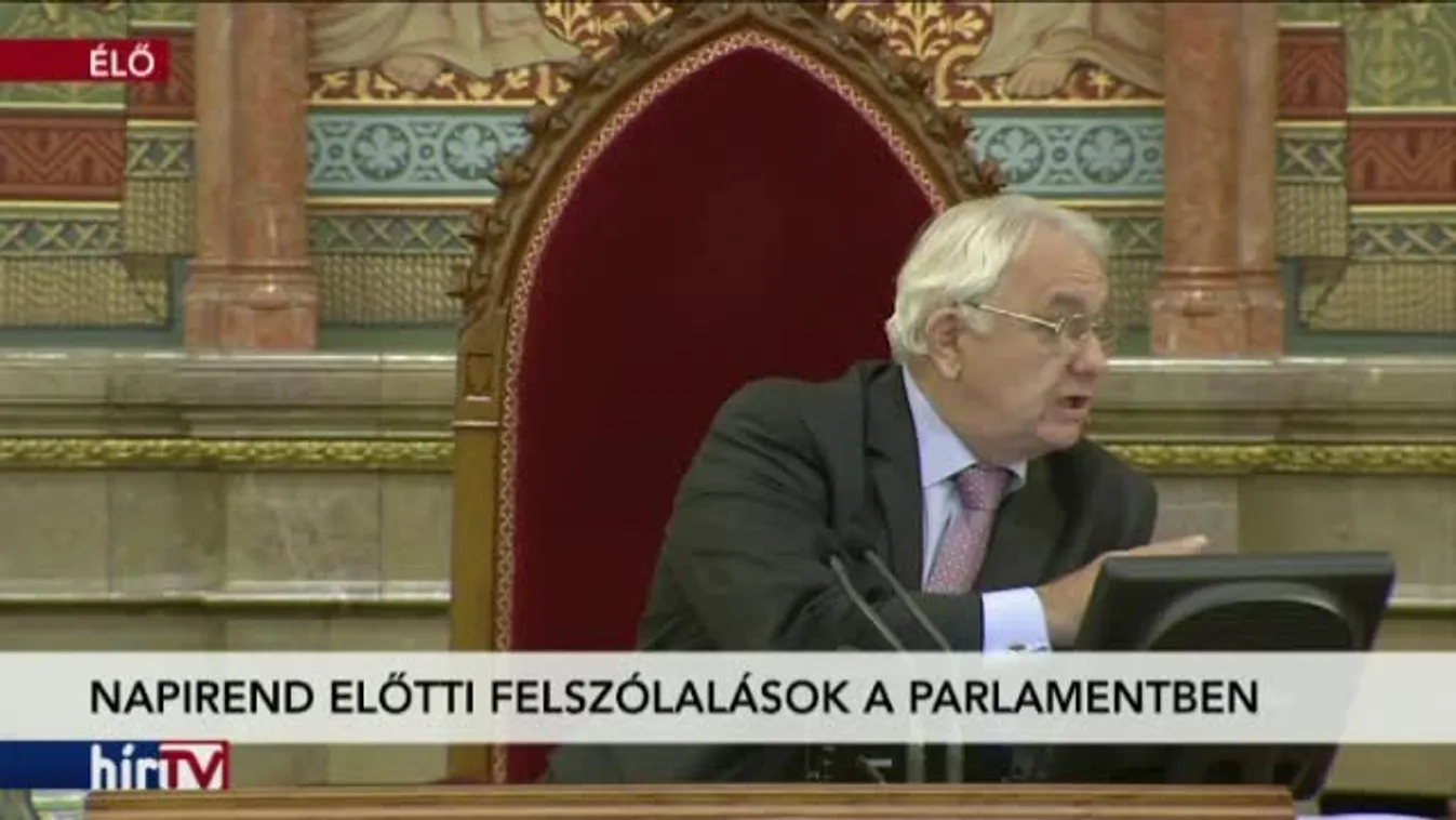 Napirend előtti felszólalások a parlamentben