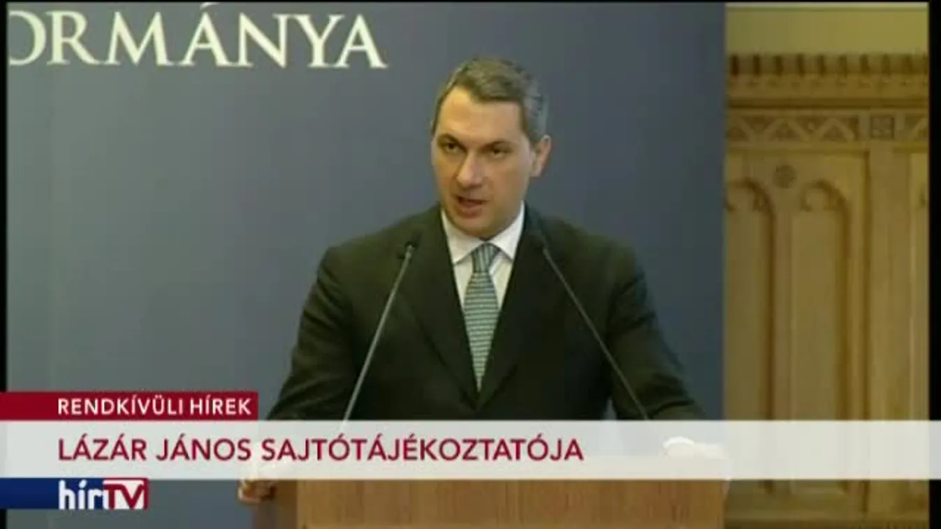 Lázár János kancelláriaminiszter sajtótájékoztatója – 1. rész
