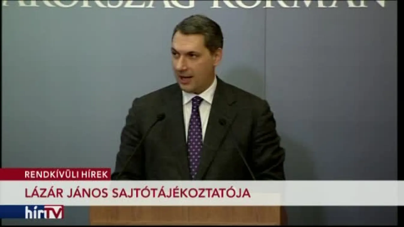 Lázár János kancelláriaminiszter sajtótájékoztatója – 1. rész