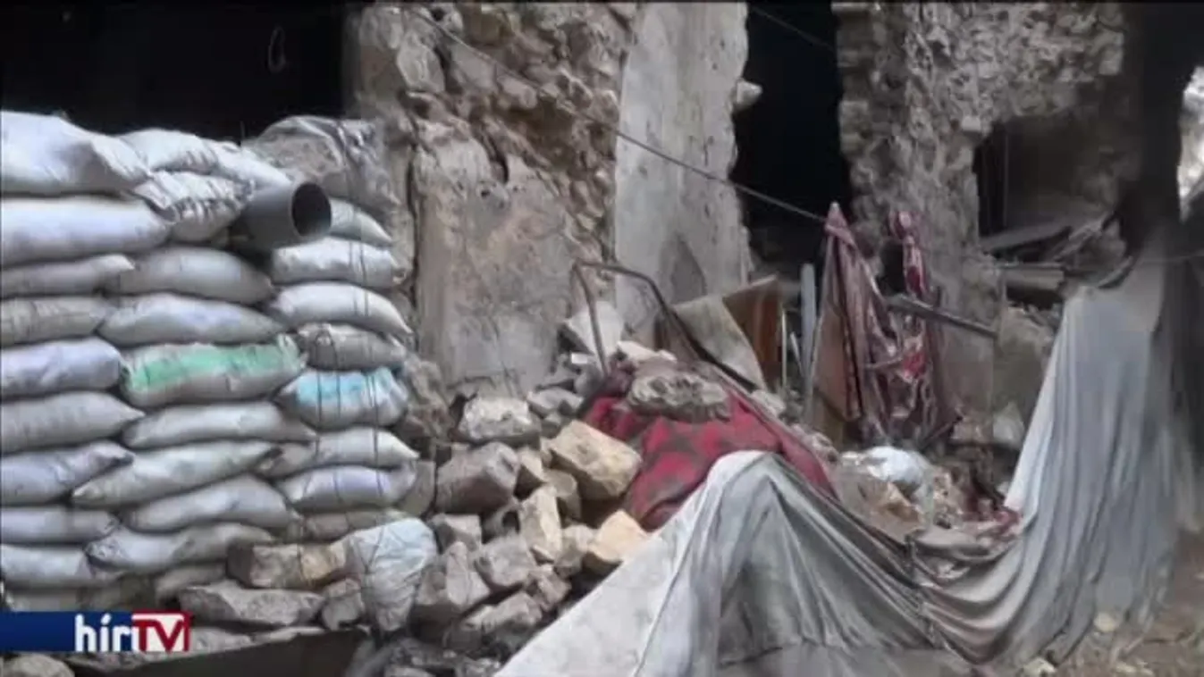 Az ostromlott Aleppó óvárosa