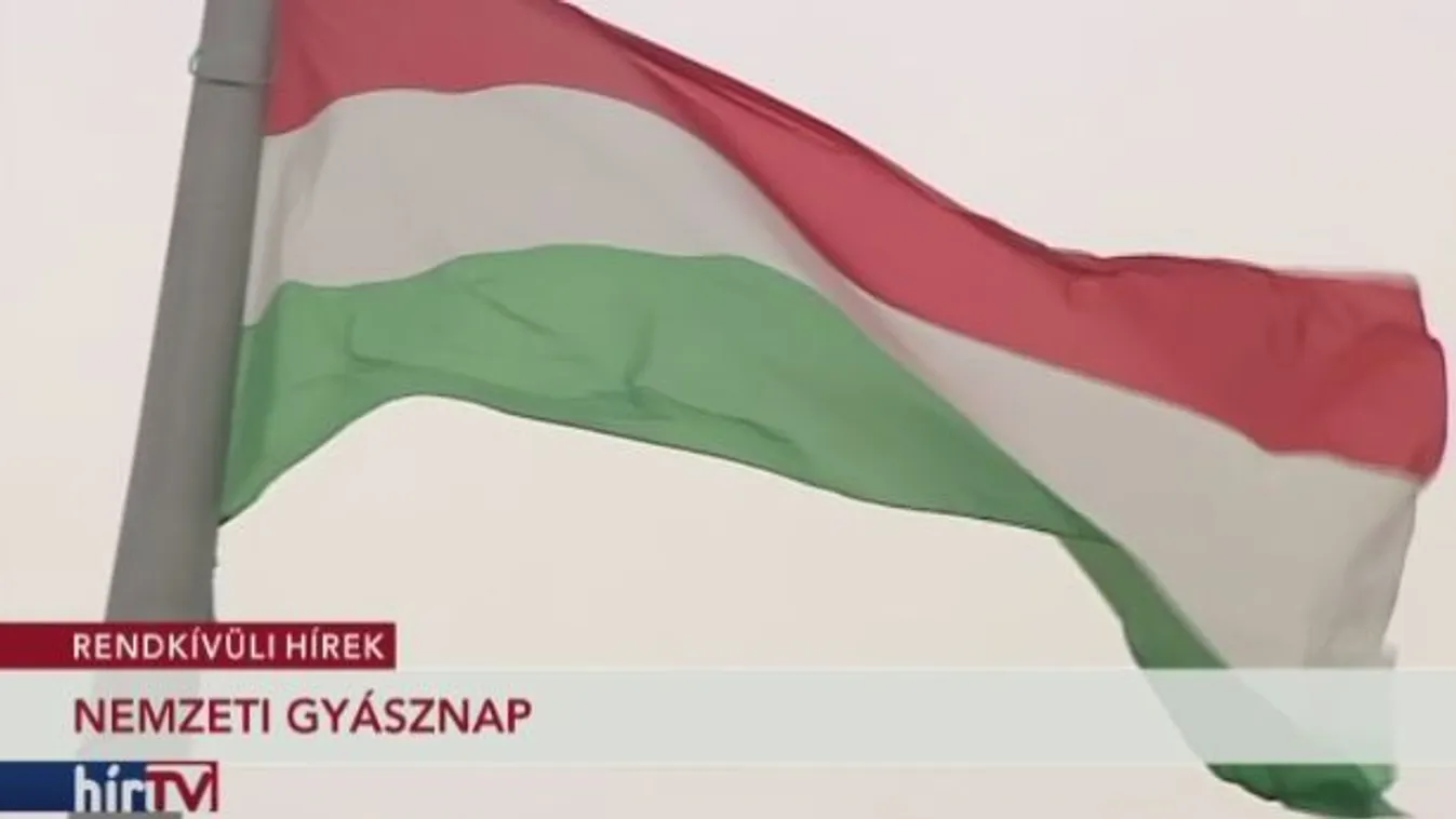 Felvonták és félárbócra eresztették a nemzeti lobogót