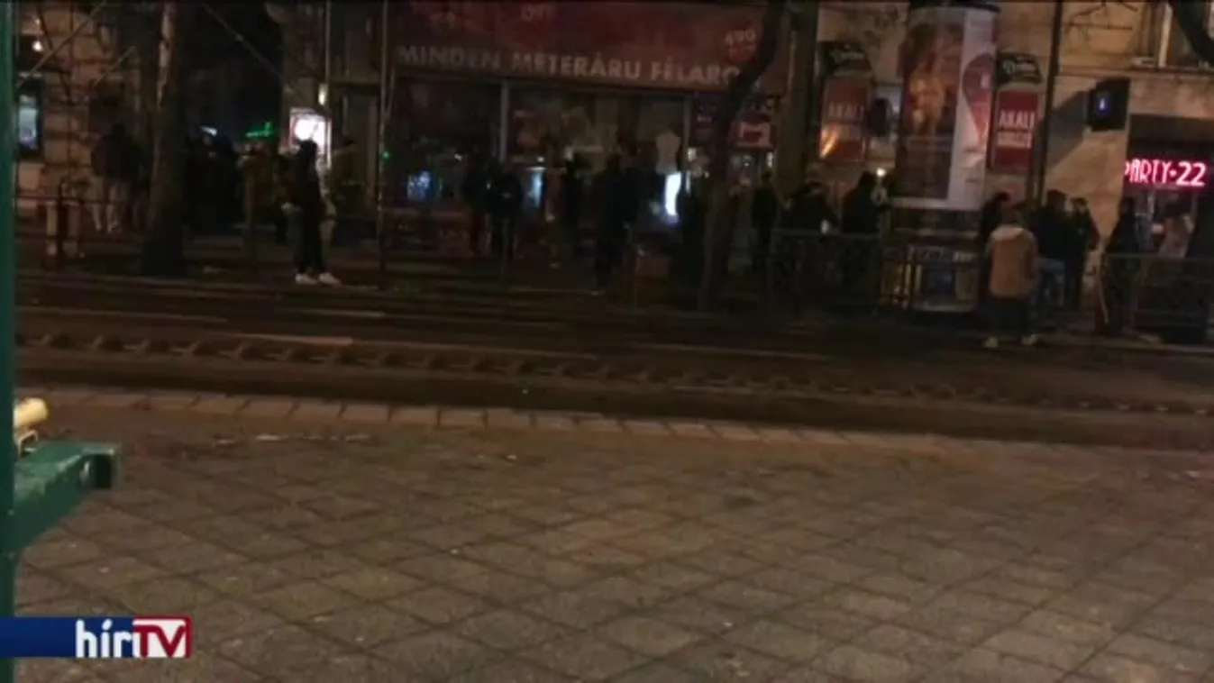 Tömegverekedés a belvárosban