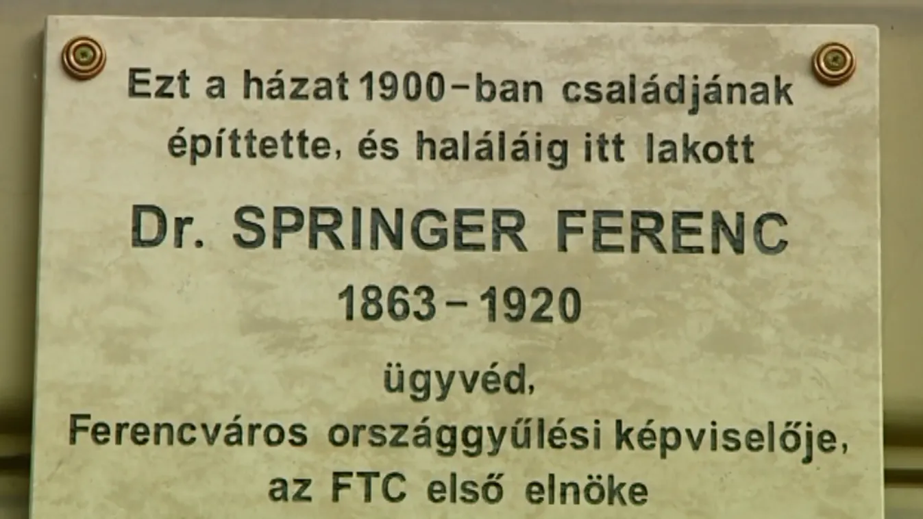 Felavatták a Fradi-alapító emléktábláját