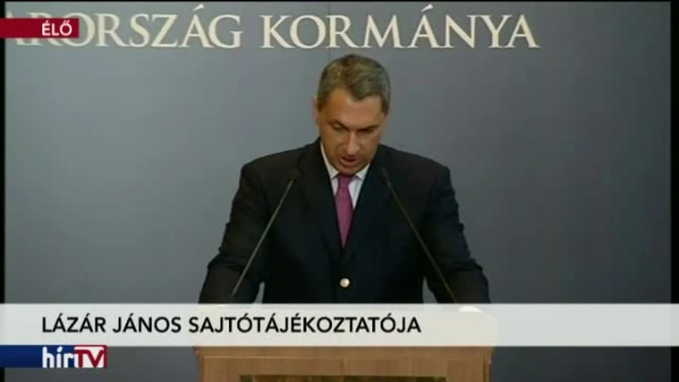 Lázár János sajtótájékoztatója – 1. rész