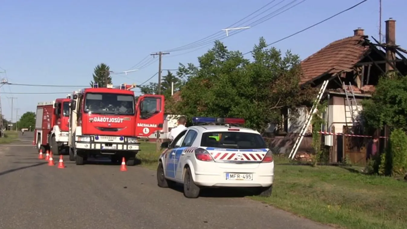 Leégett egy ház Kunbaján