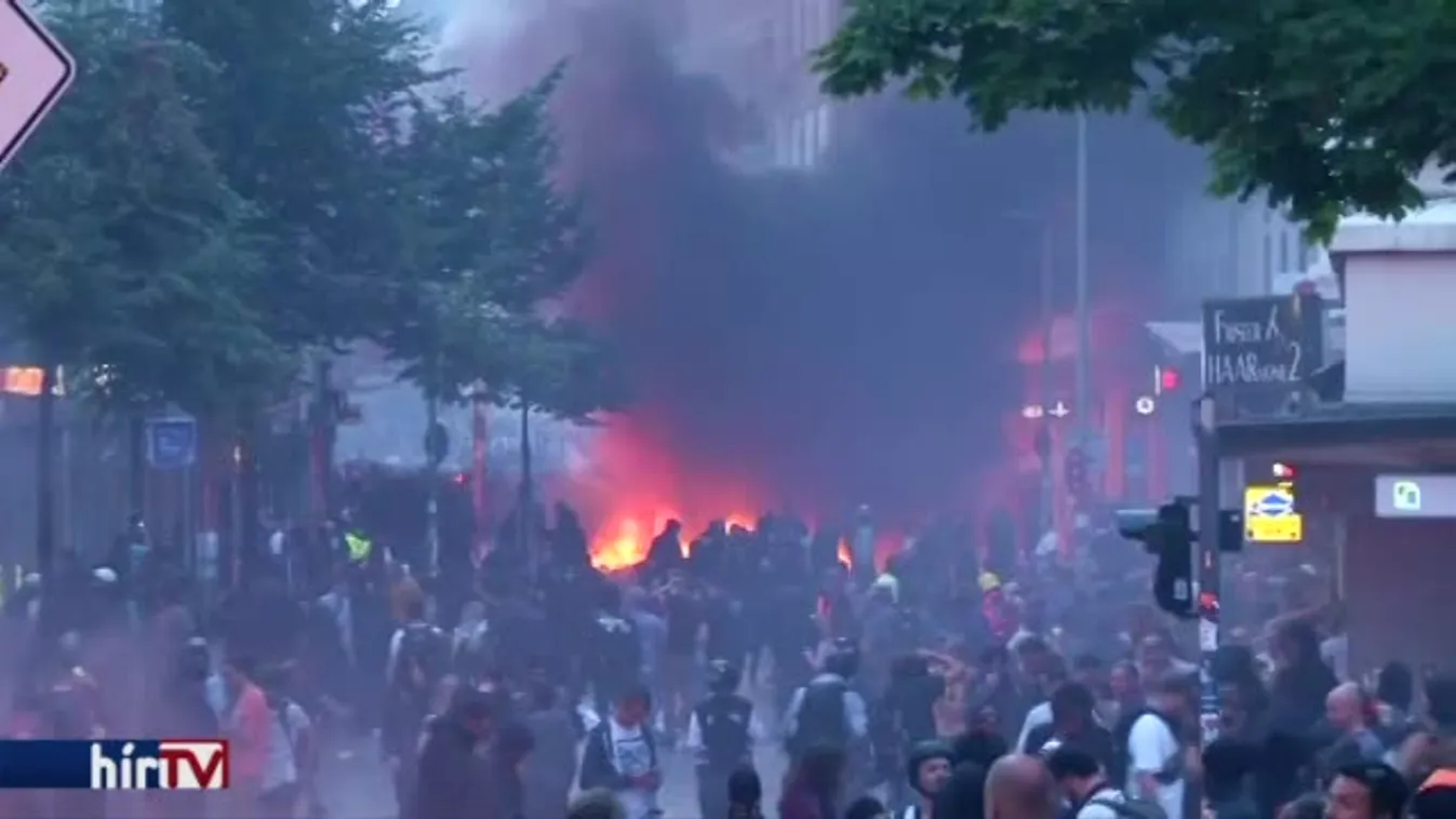 Tüntetés a G20-csúcs ellen Hamburgban