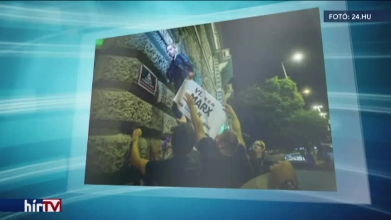 Szocialista utcanévtáblákkal várják Putyint