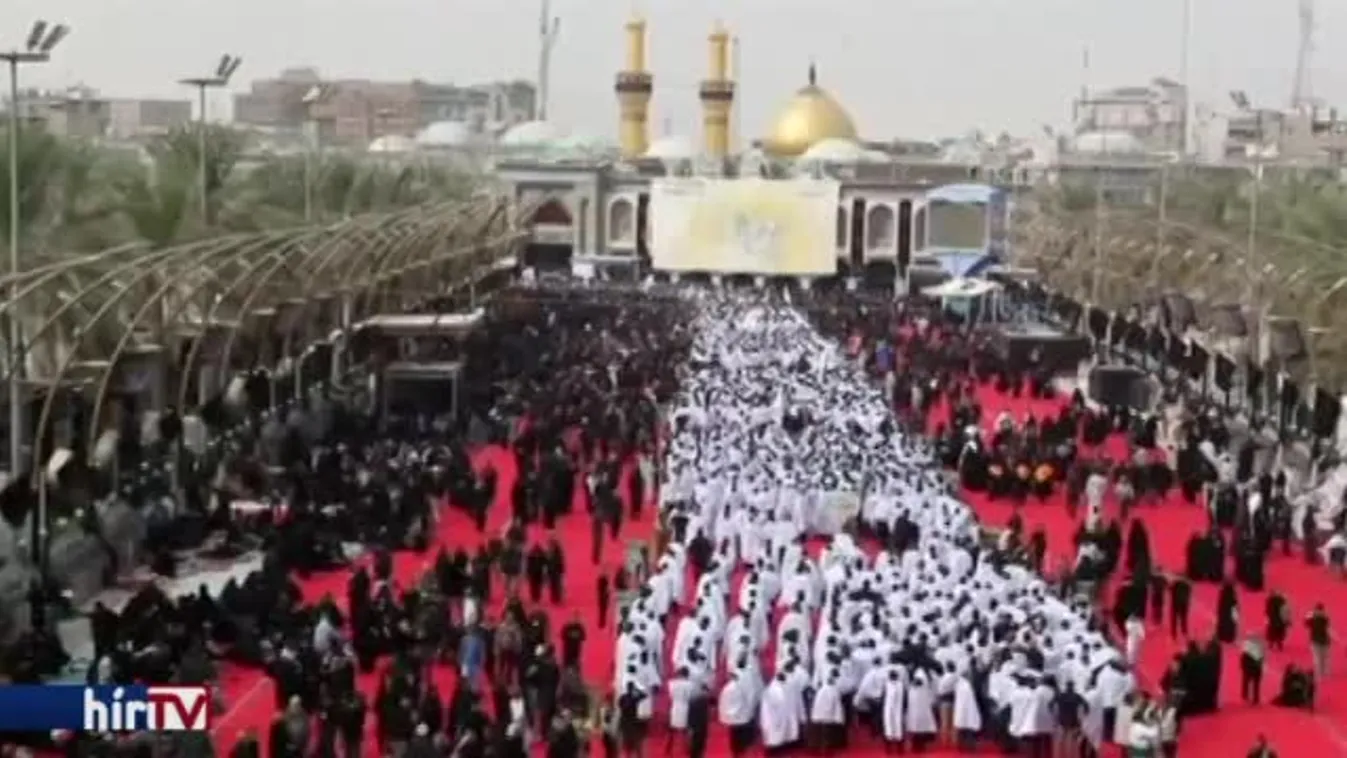 Muszlim síita hívők gyülekezője az asúra ünnepe előtt