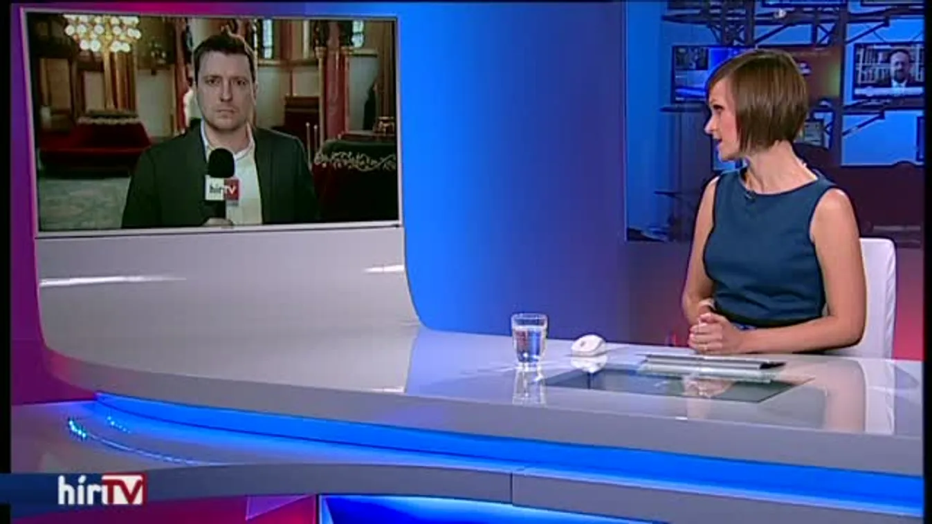A Hír TV bejelentkezése a parlamenti ülésnapról délben