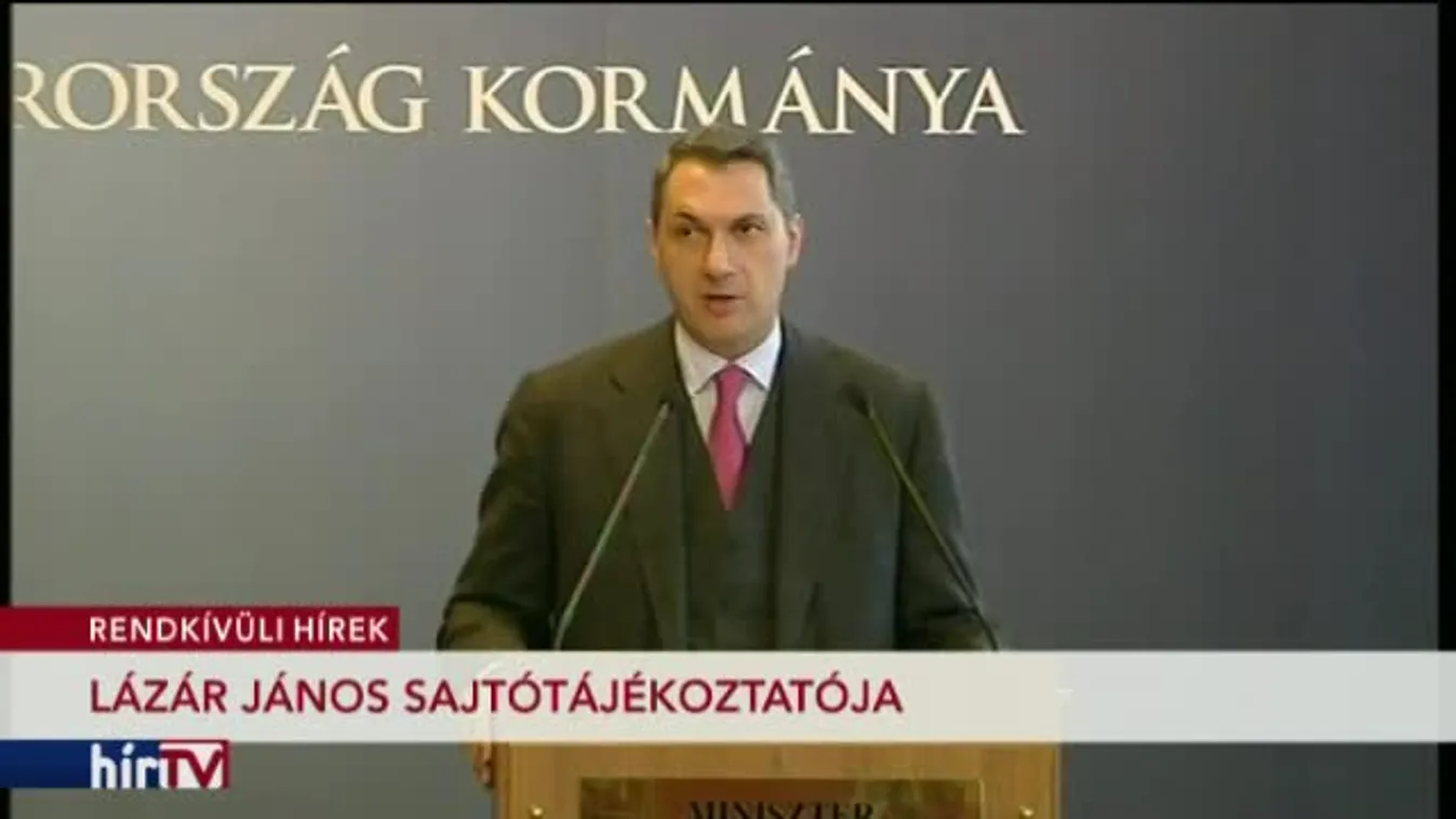 Lázár János kancelláriaminiszter sajtótájékoztatója – 1. rész