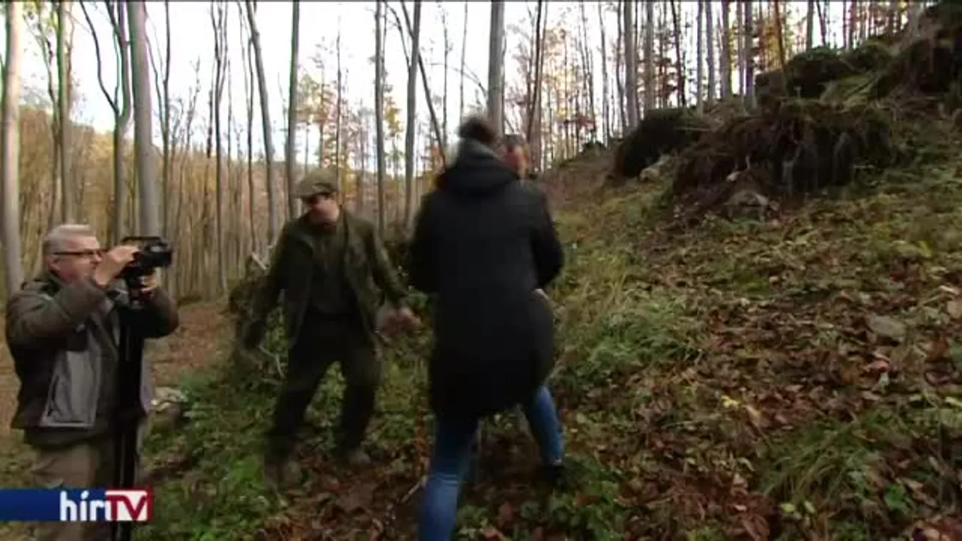 Révész Máriusz a Hír TV riporterével ültet facsemetét