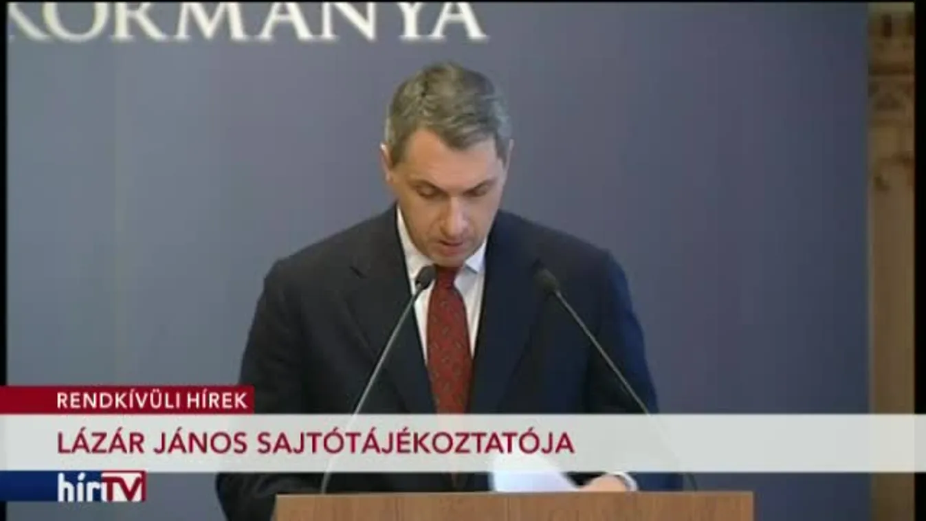 Lázár János kancelláriaminiszter sajtótájékoztatója – 1. rész