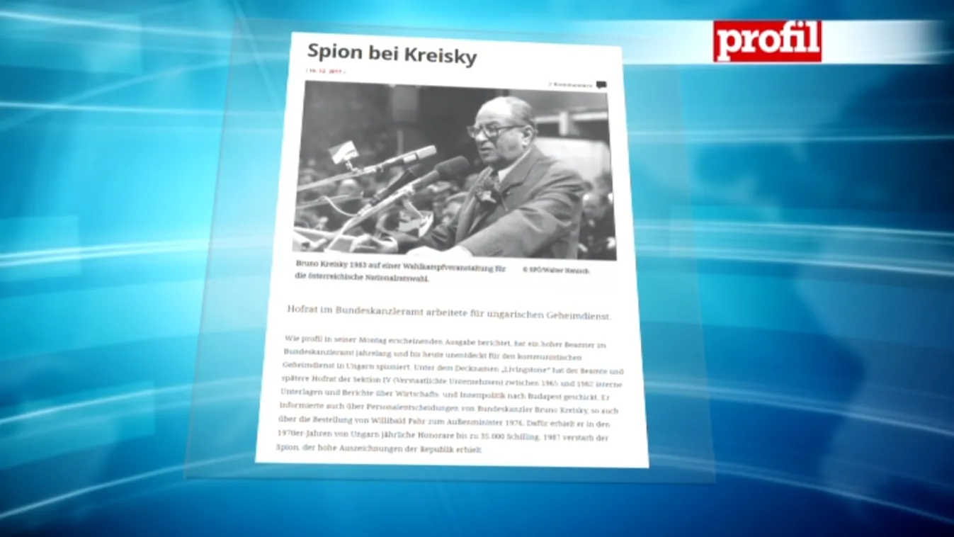 Magyar kém az osztrák kancellári hivatalban