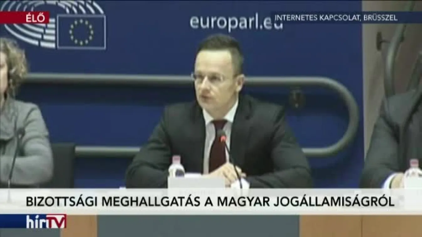 EP-meghallgatás a magyar jogállamiságról – Szijjártó Péter