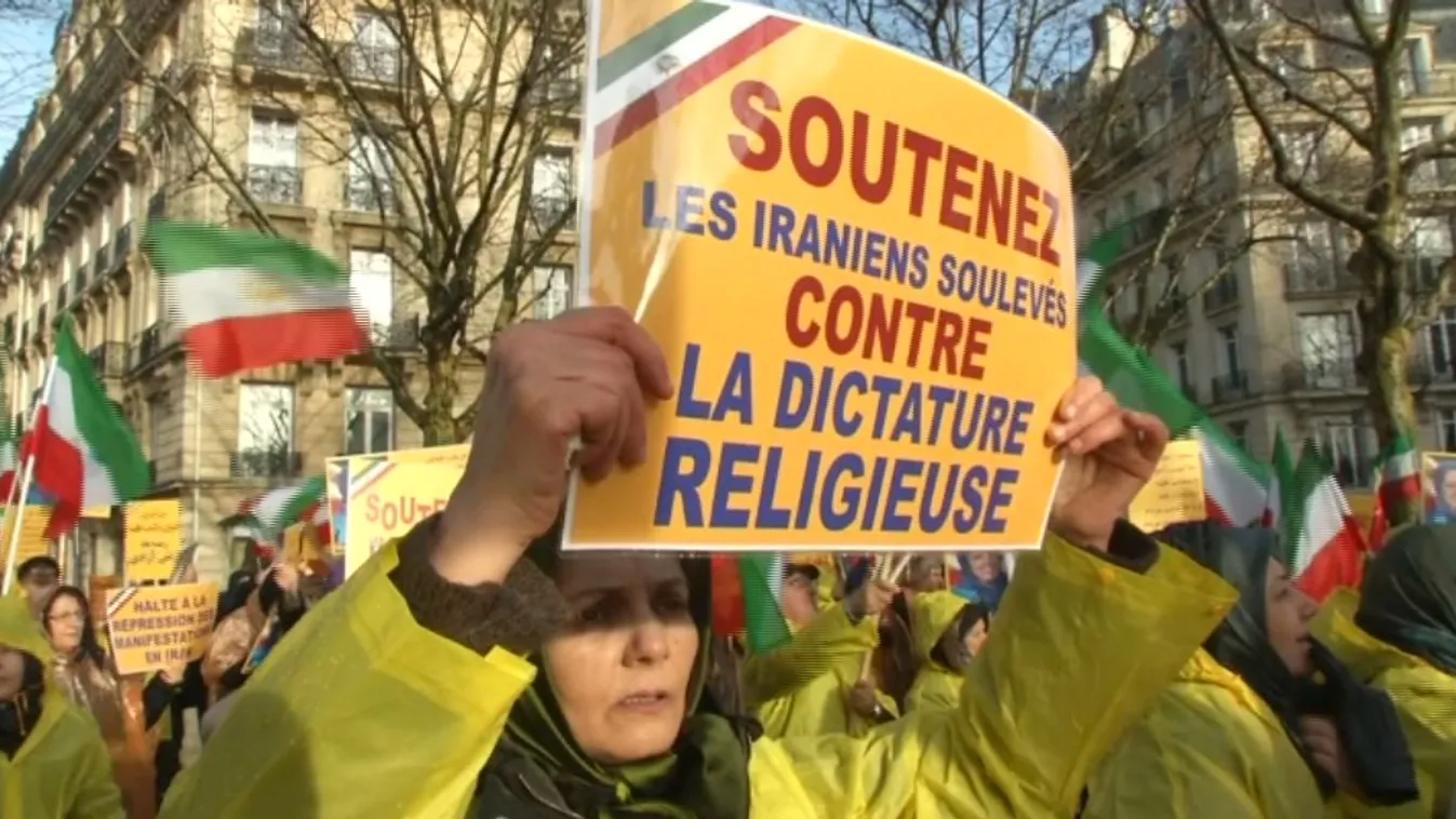 Száműzött iráni ellenzékiek tüntettek Európa-szerte