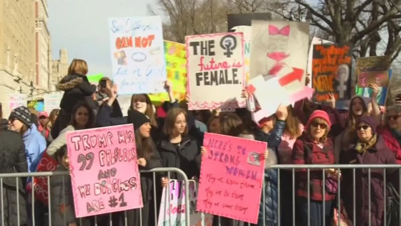 Nők tüntettek Trump ellen