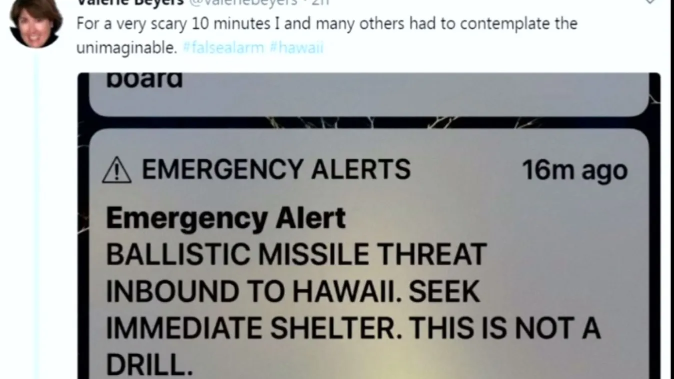 Rakétatámadásra figyelmeztette mobiljuk a hawaiiakat