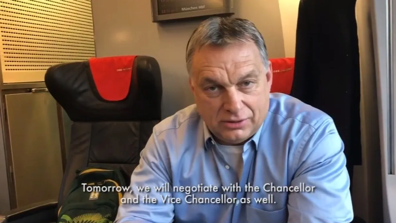 Orbán bizakodó hangulatban zakatolt Bécsbe